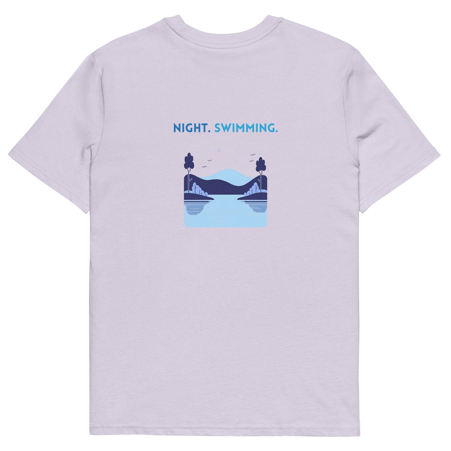 Freshwater Night Swimming Blue Unisex organic cotton t-shirt