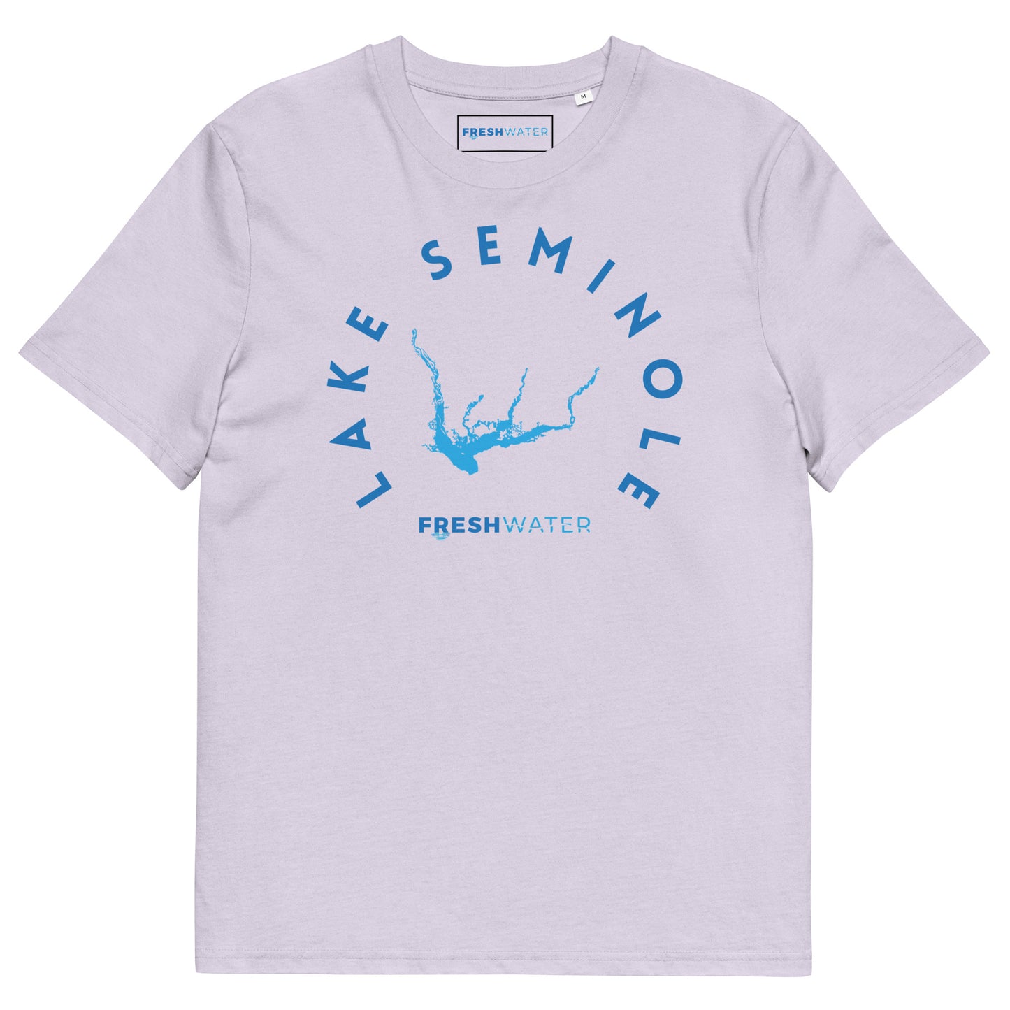 Lake Seminole Florida Freshwater Blue Unisex organic cotton t-shirt