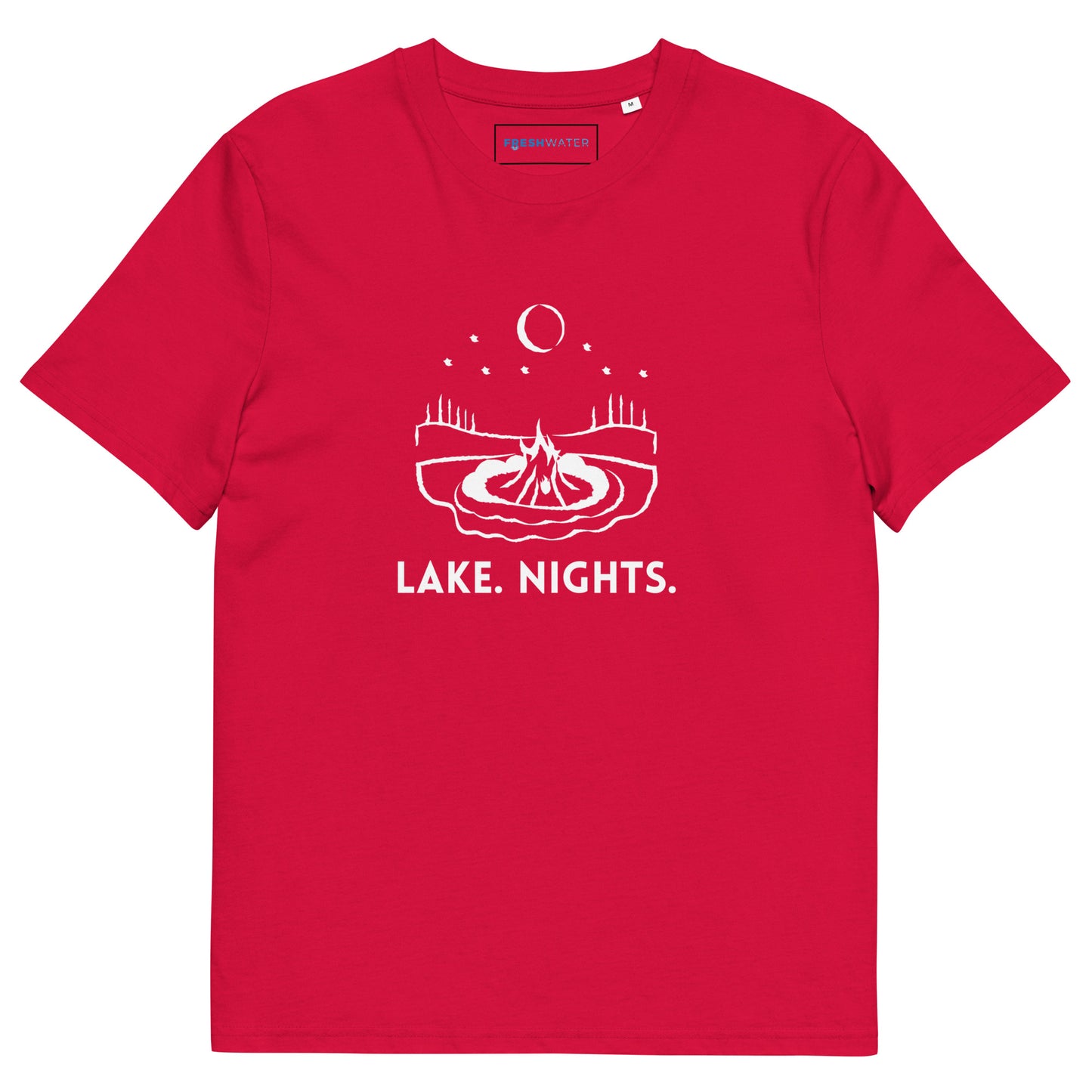 Lake. Nights. Freshwater BW Unisex organic cotton t-shirt