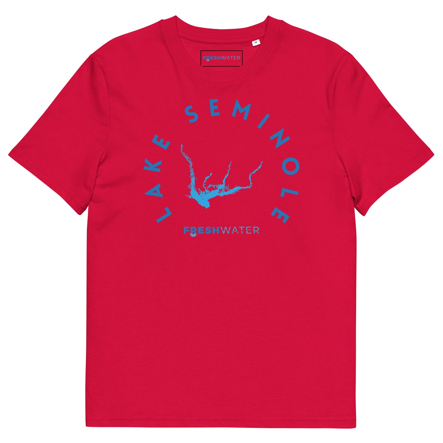 Lake Seminole Florida Freshwater Blue Unisex organic cotton t-shirt