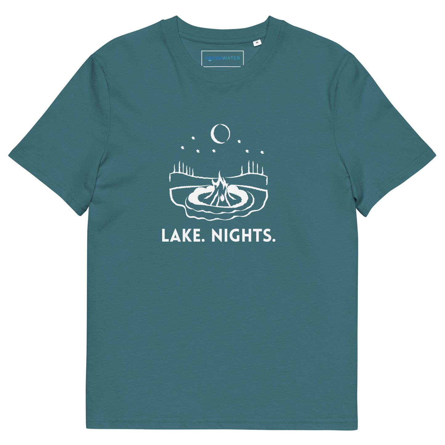 Lake. Nights. Freshwater BW Unisex organic cotton t-shirt