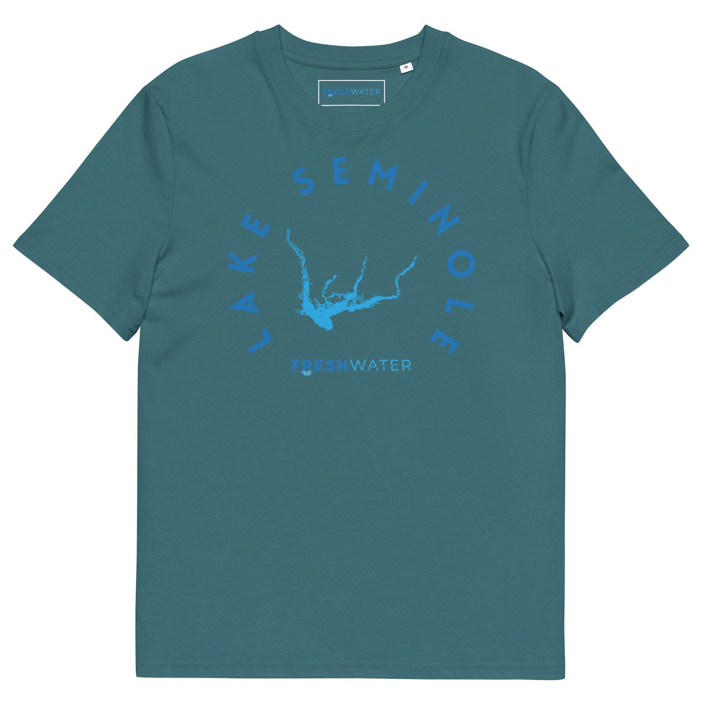 Lake Seminole Florida Freshwater Blue Unisex organic cotton t-shirt