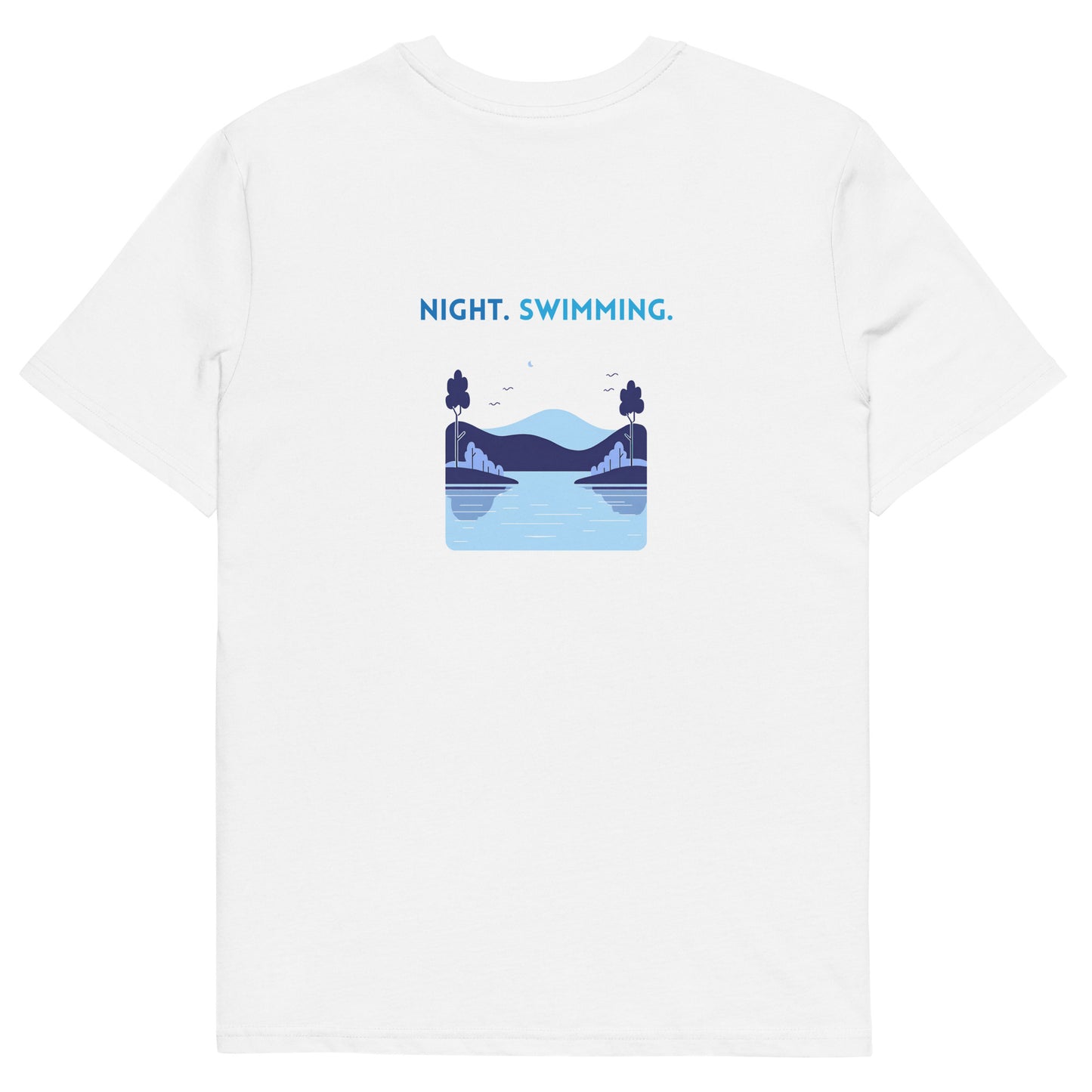 Freshwater Night Swimming Blue Unisex organic cotton t-shirt