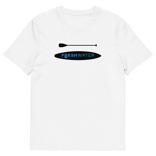 Freshwater Paddling Blue Unisex organic cotton t-shirt