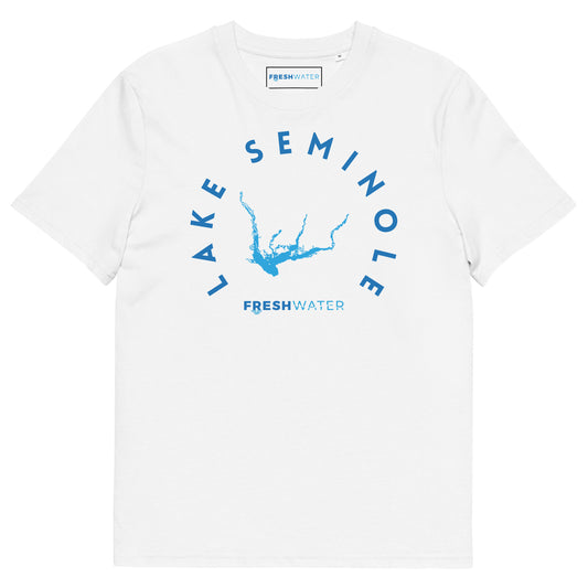 Lake Seminole Florida Freshwater Blue Unisex organic cotton t-shirt