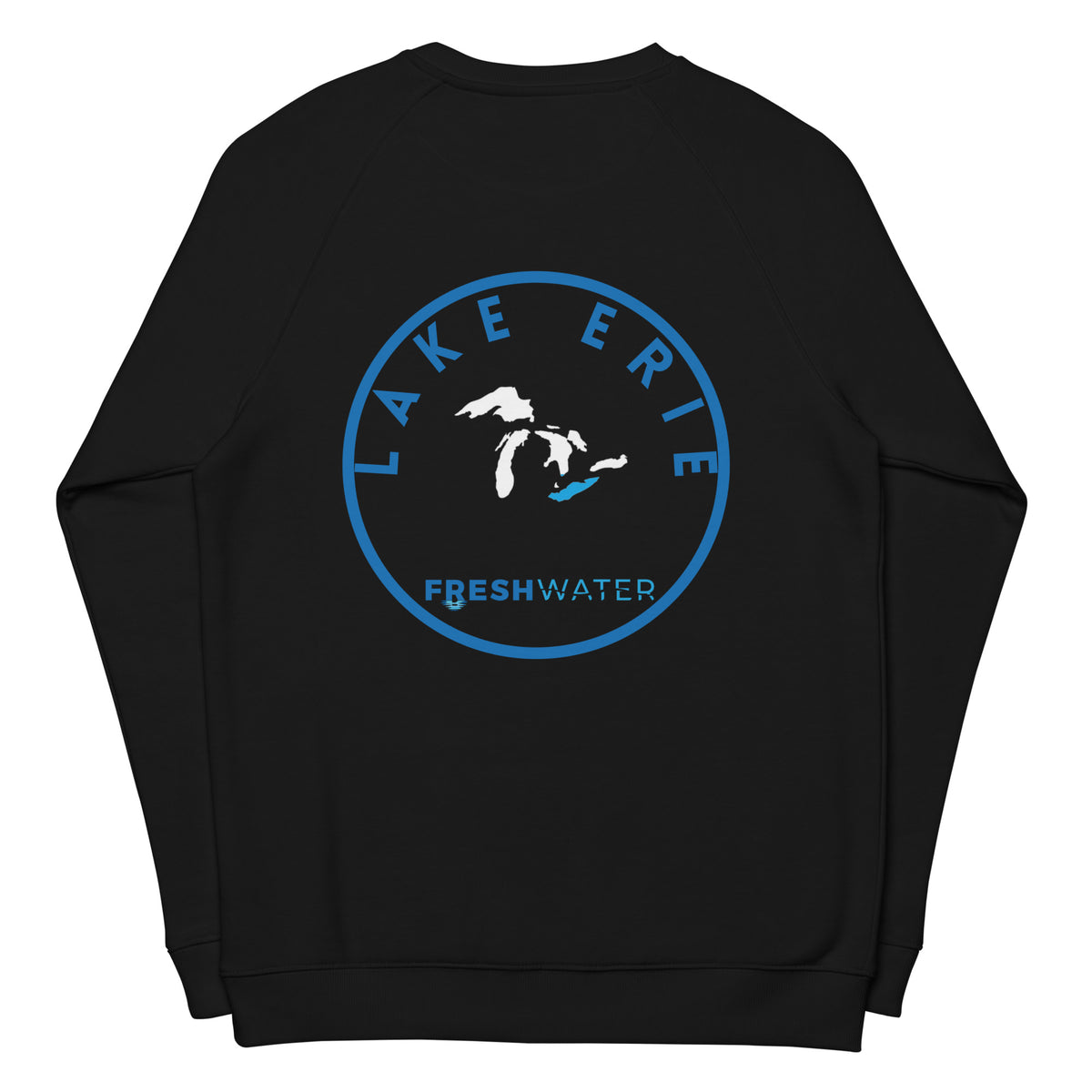 Lake Erie Freshwater OL FB Unisex organic raglan sweatshirt
