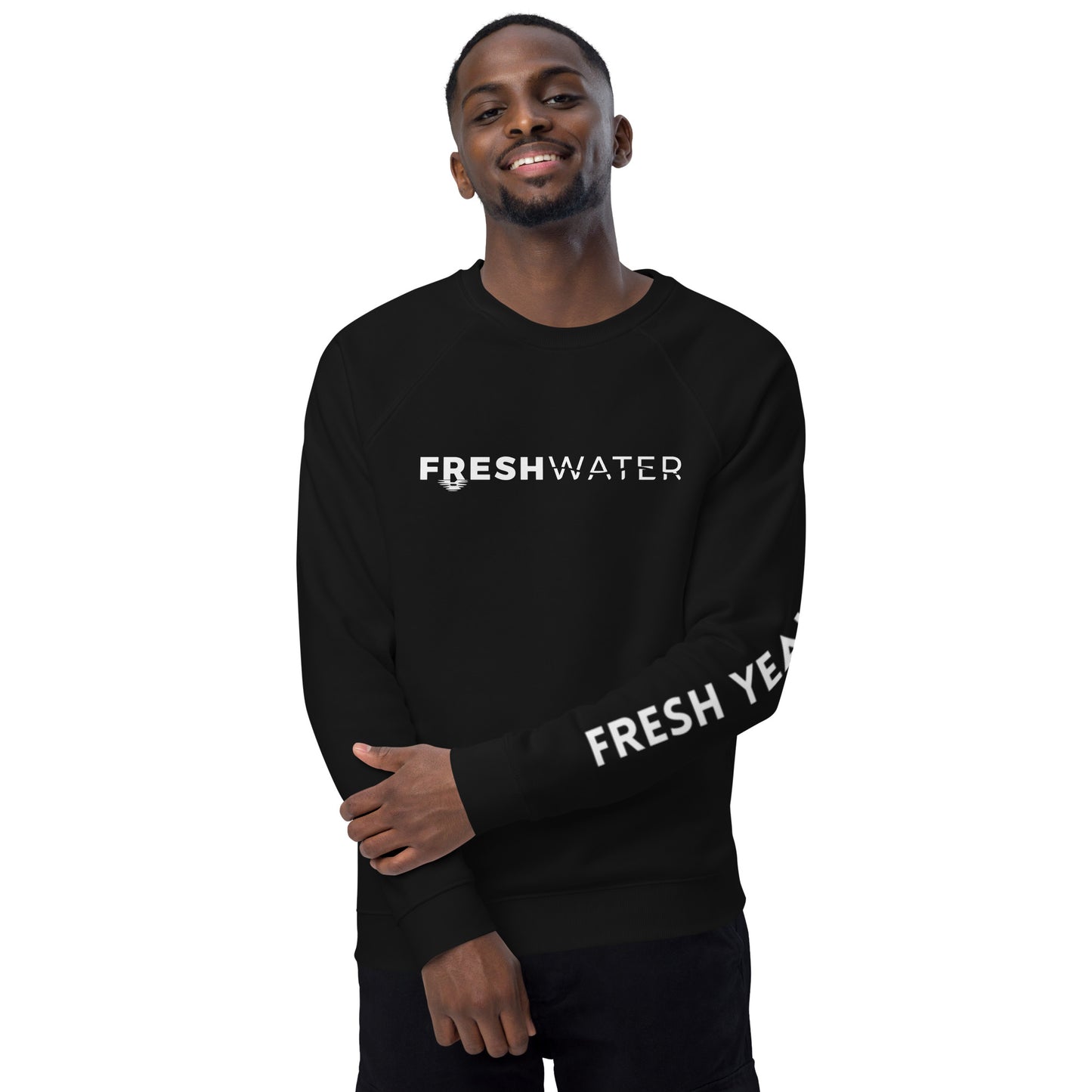 Unisex organic raglan sweatshirt