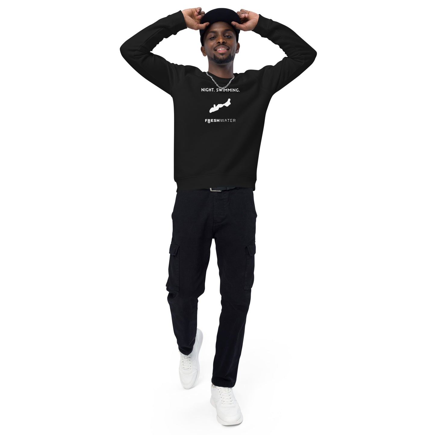 Lake Geneva Freshwater NSW Unisex organic raglan sweatshirt