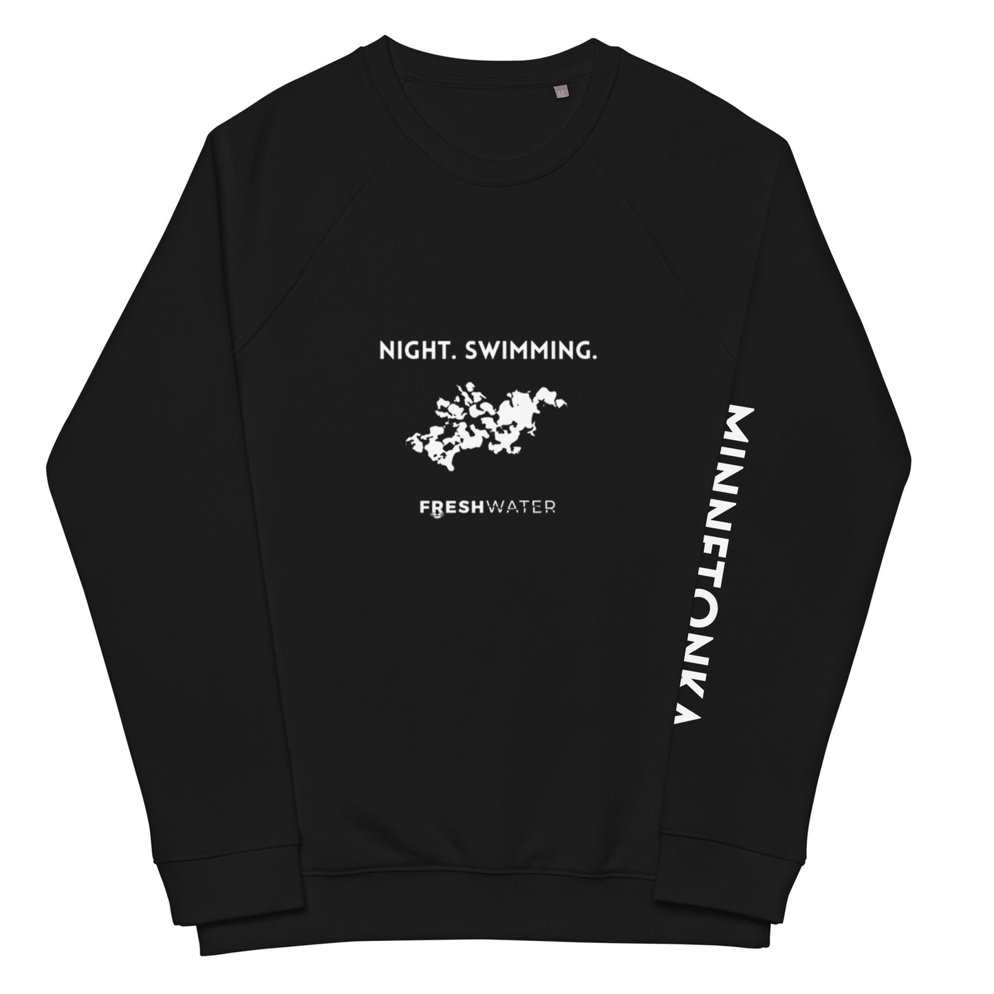 Lake Minnetonka Freshwater NSW Unisex organic raglan sweatshirt