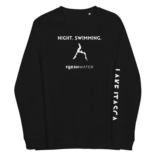 Lake Itasca Freshwater NSW Unisex organic raglan sweatshirt