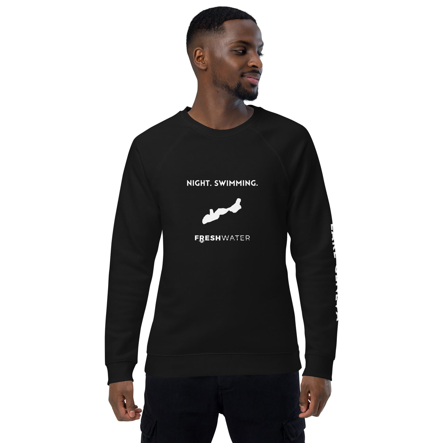 Lake Geneva Freshwater NSW Unisex organic raglan sweatshirt