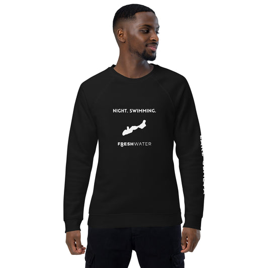 Lake Geneva Freshwater NSW Unisex organic raglan sweatshirt