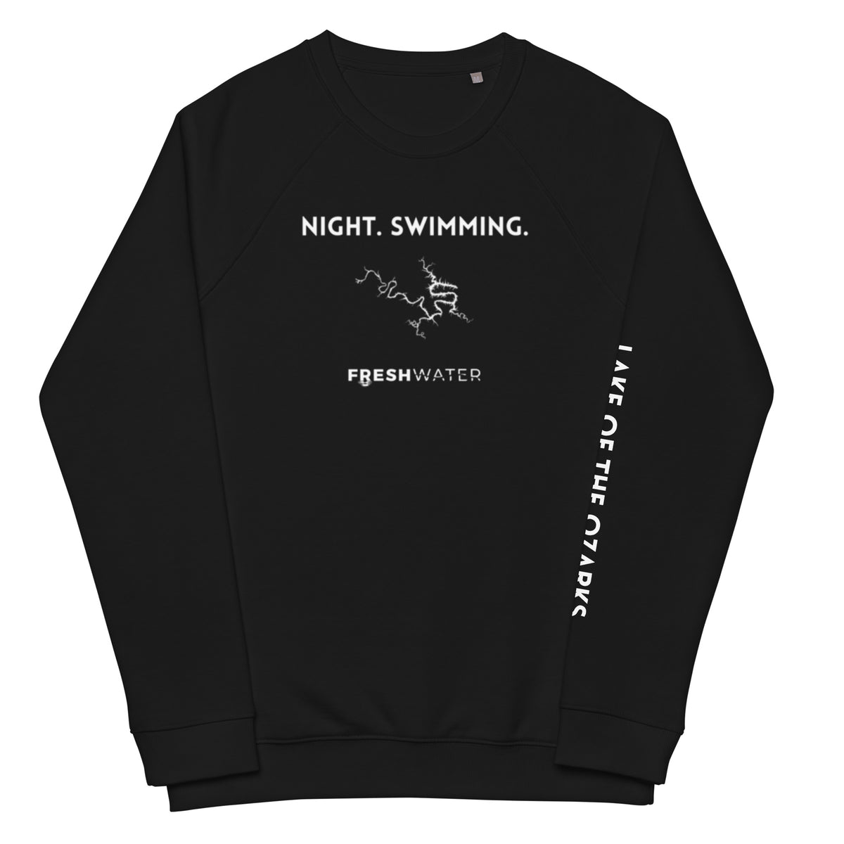 Lake of the Ozarks Freshwater  NSW Unisex organic raglan sweatshirt