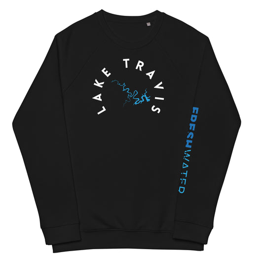 Lake Travis Texas Freshwater WB Unisex organic raglan sweatshirt