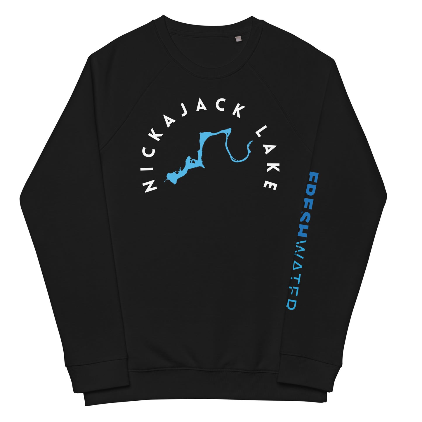 Nickajack Lake Tennessee Freshwater WB Unisex organic raglan sweatshirt