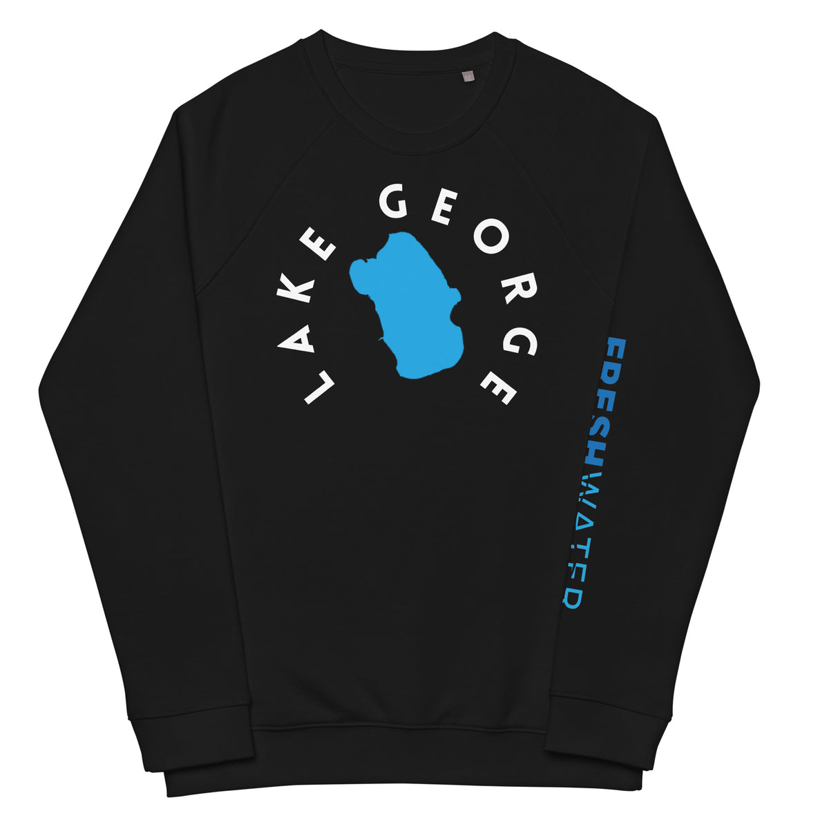 Lake George Florida Freshwater WB Unisex organic raglan sweatshirt