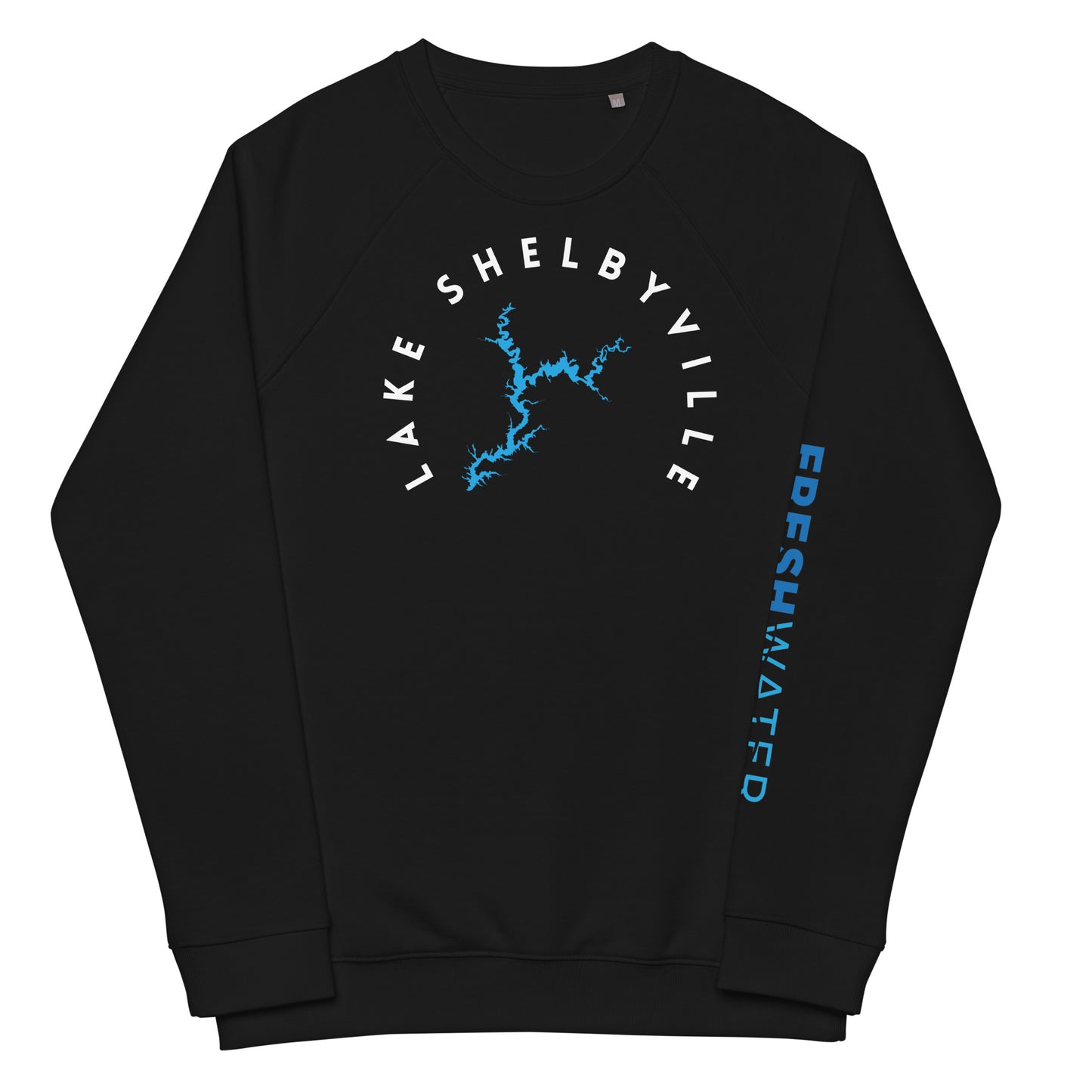 Lake Shelbyville Illinois Freshwater WB Unisex organic raglan sweatshirt