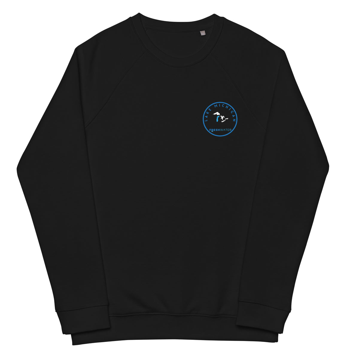 Lake Michigan Freshwater GL Unisex organic raglan sweatshirt