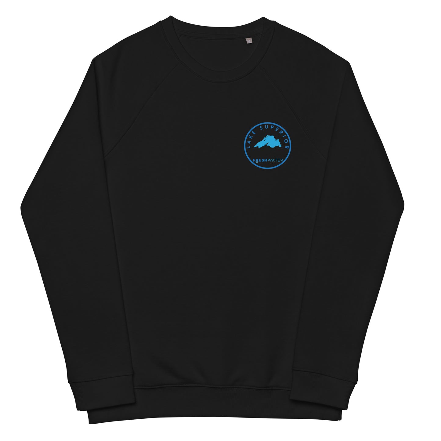 Lake Superior Freshwater LO Unisex organic raglan sweatshirt
