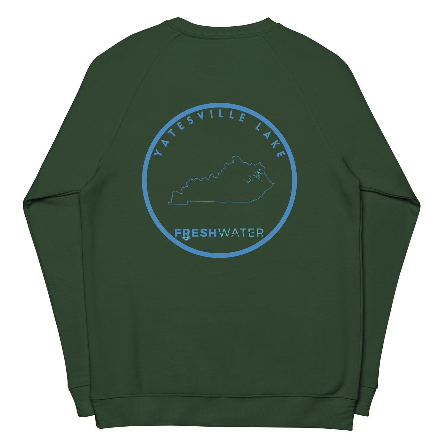 Yatesville Lake Kentucky Freshwater SO FB Unisex organic raglan sweatshirt