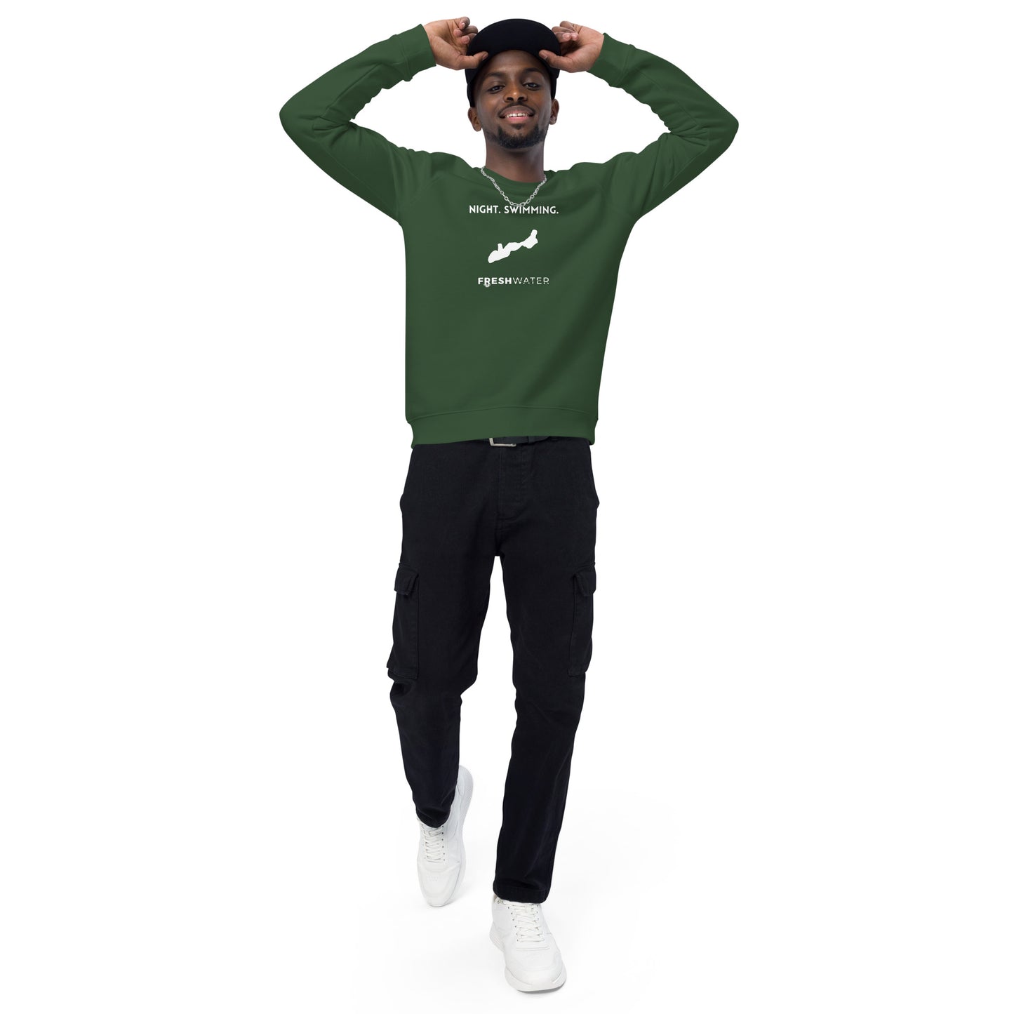 Lake Geneva Freshwater NSW Unisex organic raglan sweatshirt