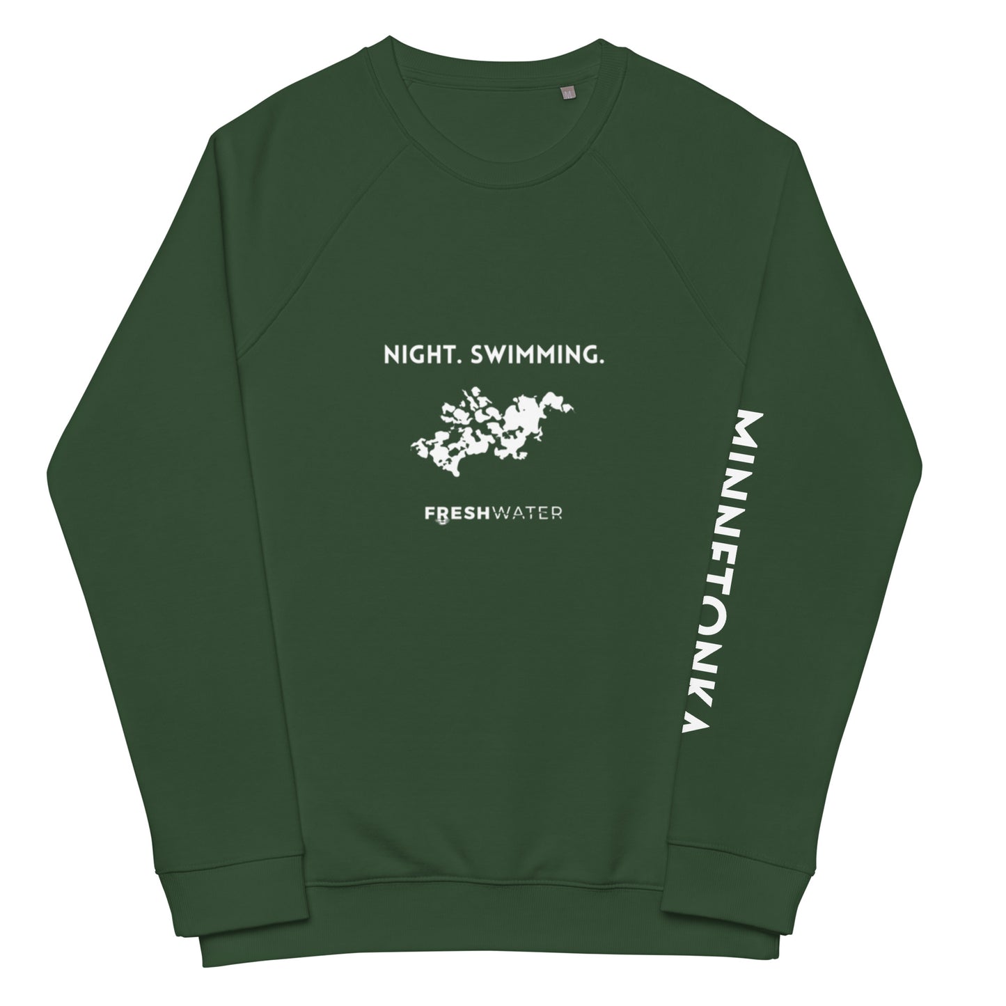 Lake Minnetonka Freshwater NSW Unisex organic raglan sweatshirt