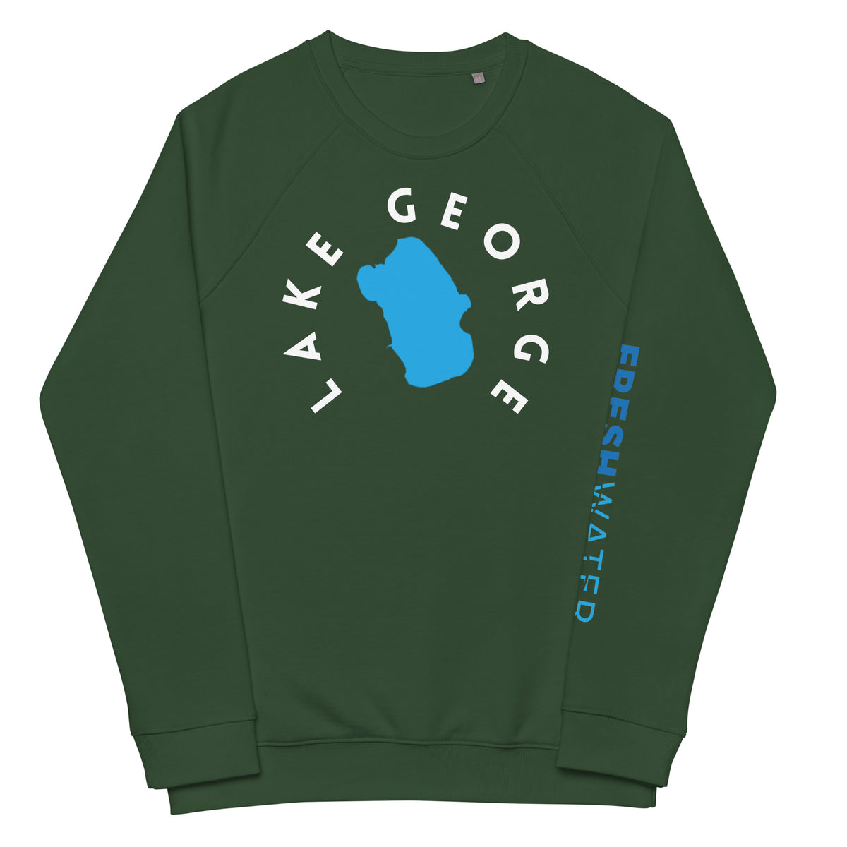 Lake George Florida Freshwater WB Unisex organic raglan sweatshirt