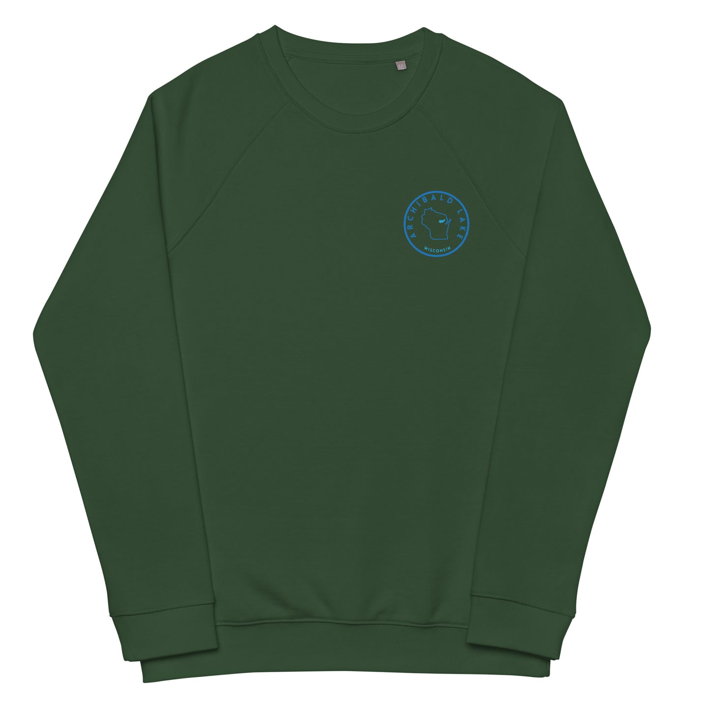 Archibald Lake Wisconsin Freshwater SO FB Unisex organic raglan sweatshirt