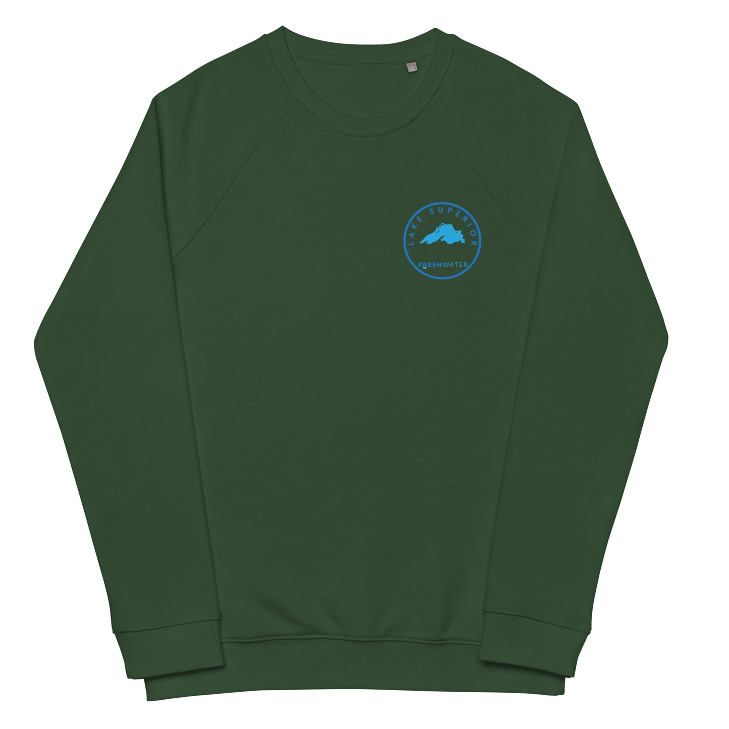 Lake Superior Freshwater LO Unisex organic raglan sweatshirt