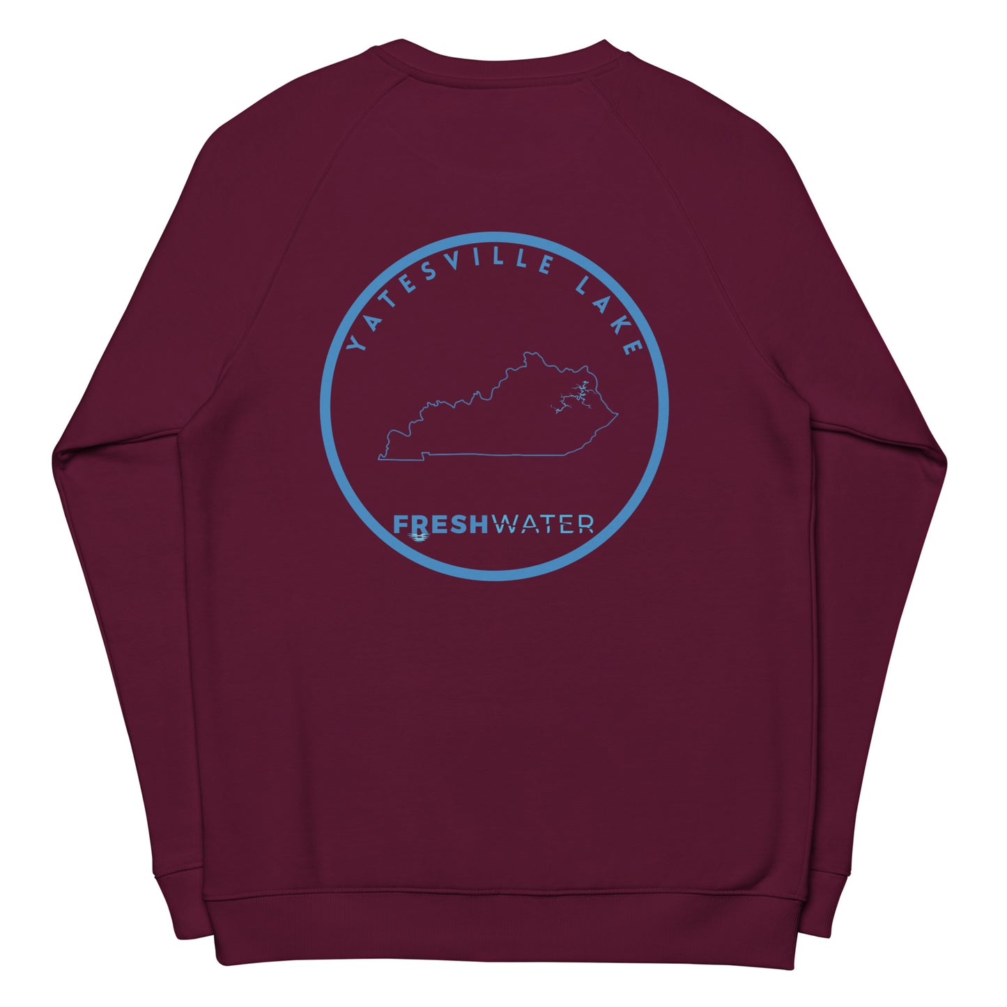 Yatesville Lake Kentucky Freshwater SO FB Unisex organic raglan sweatshirt