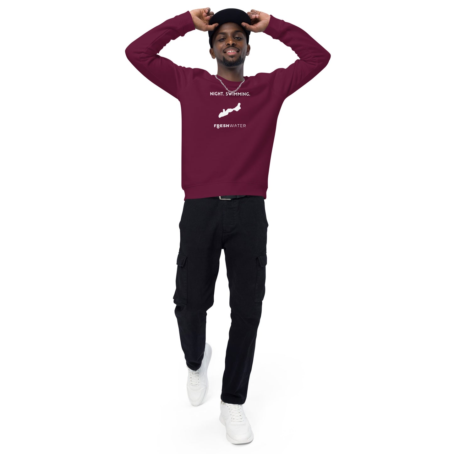 Lake Geneva Freshwater NSW Unisex organic raglan sweatshirt