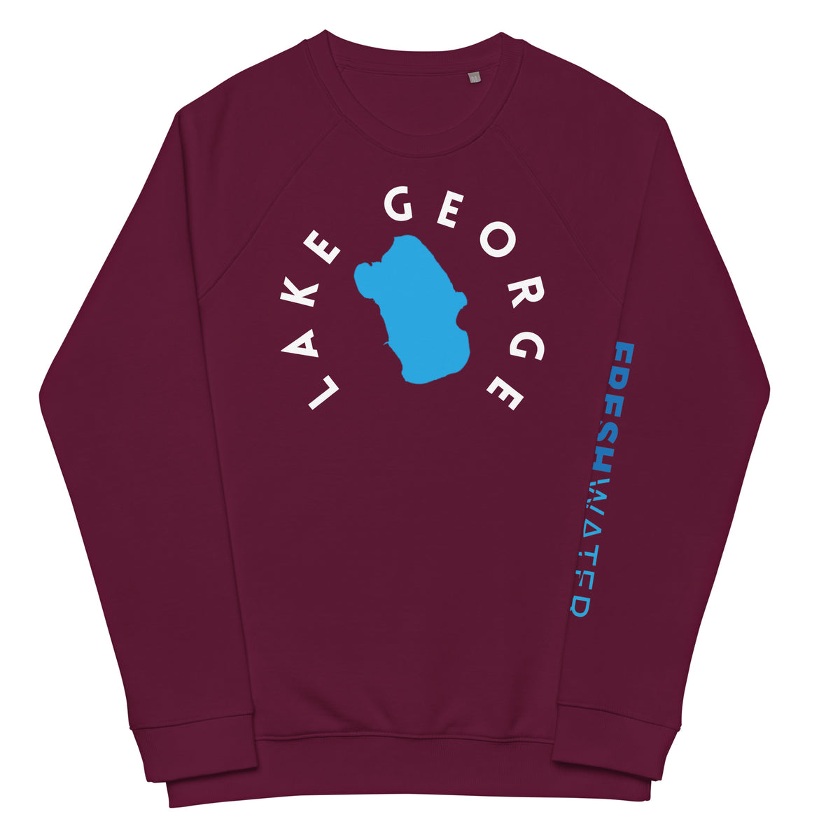 Lake George Florida Freshwater WB Unisex organic raglan sweatshirt