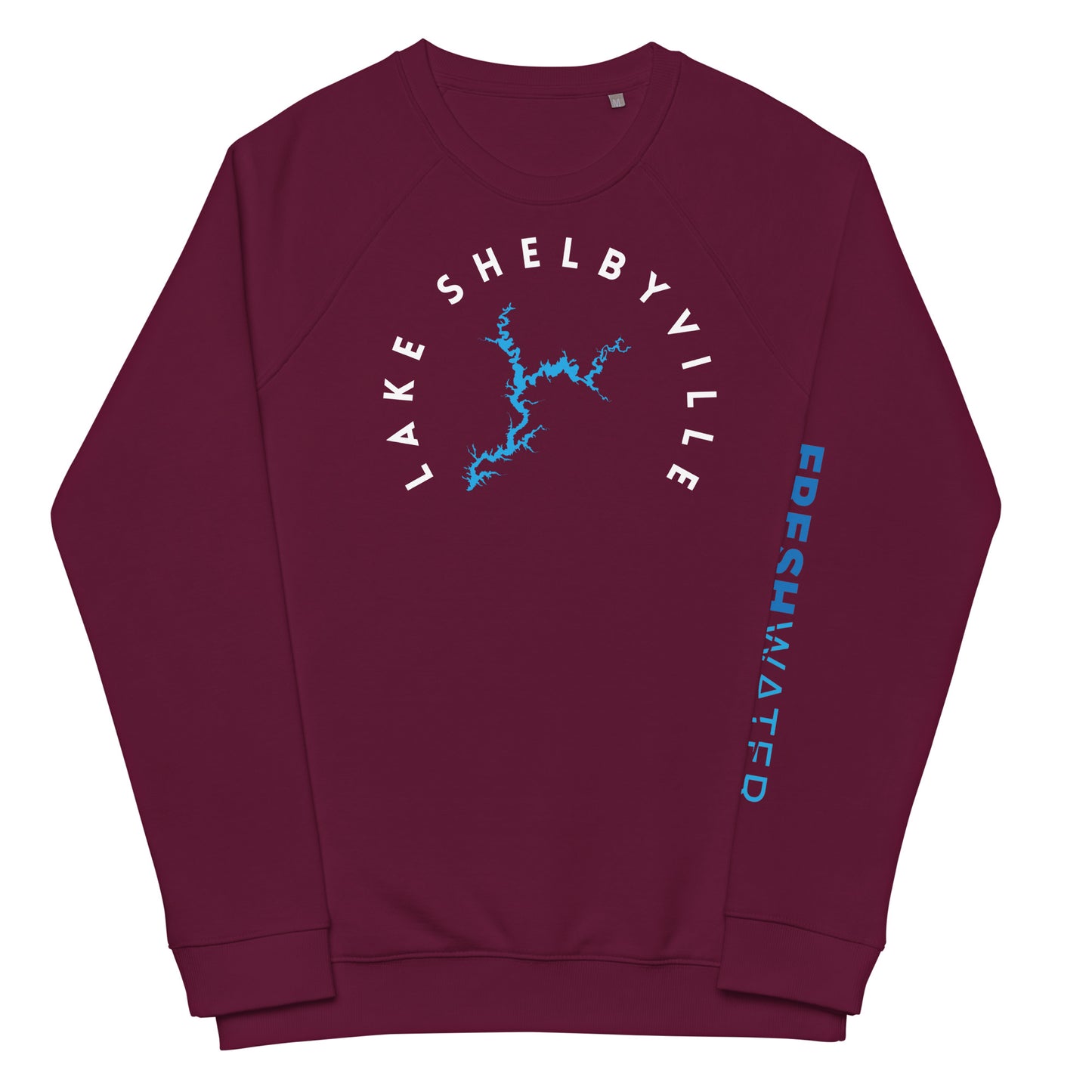 Lake Shelbyville Illinois Freshwater WB Unisex organic raglan sweatshirt