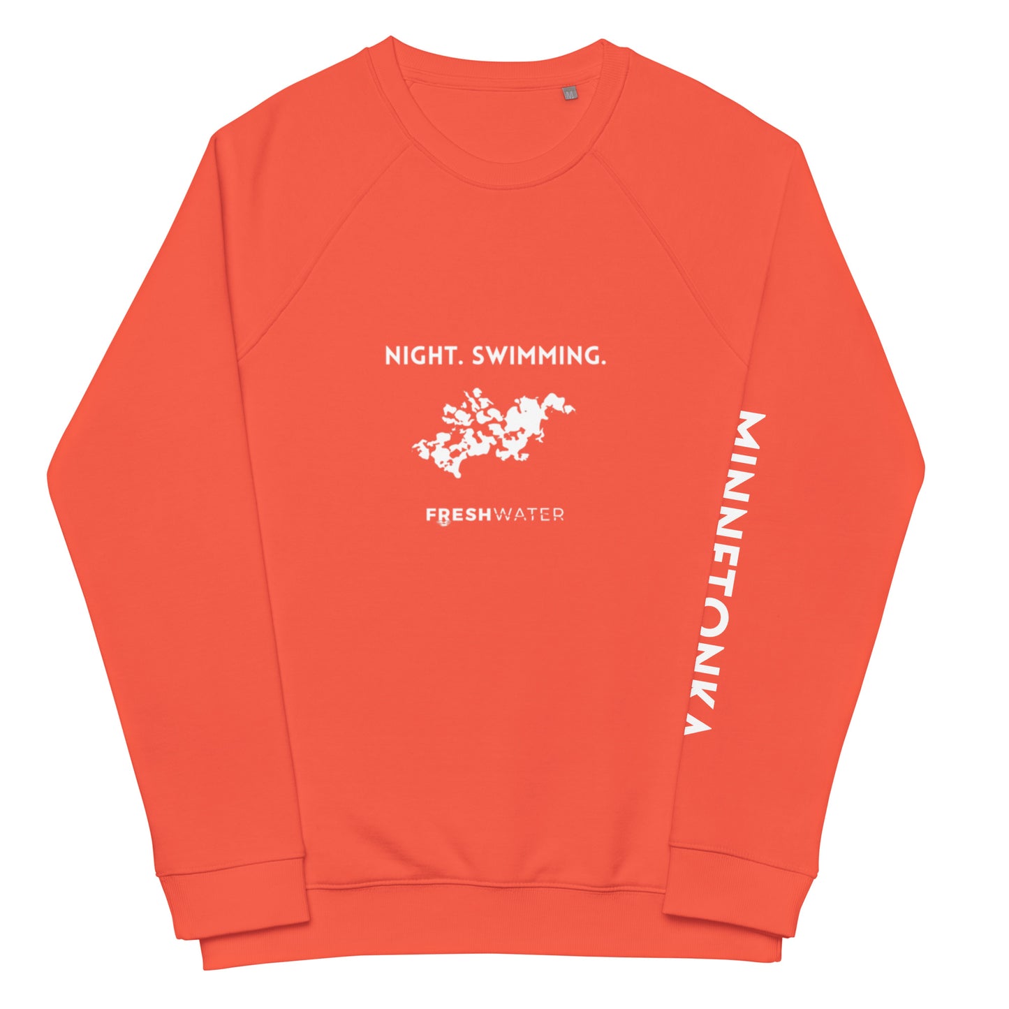 Lake Minnetonka Freshwater NSW Unisex organic raglan sweatshirt