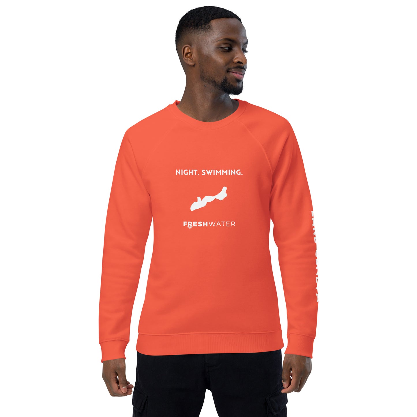 Lake Geneva Freshwater NSW Unisex organic raglan sweatshirt