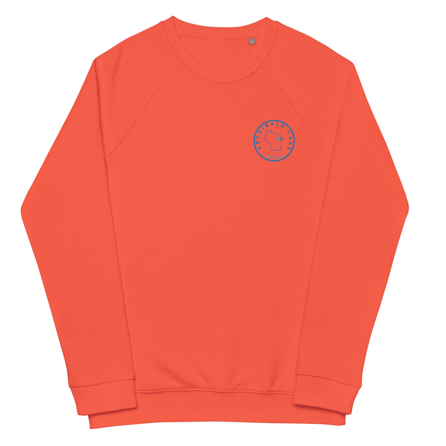 Archibald Lake Wisconsin Freshwater SO FB Unisex organic raglan sweatshirt
