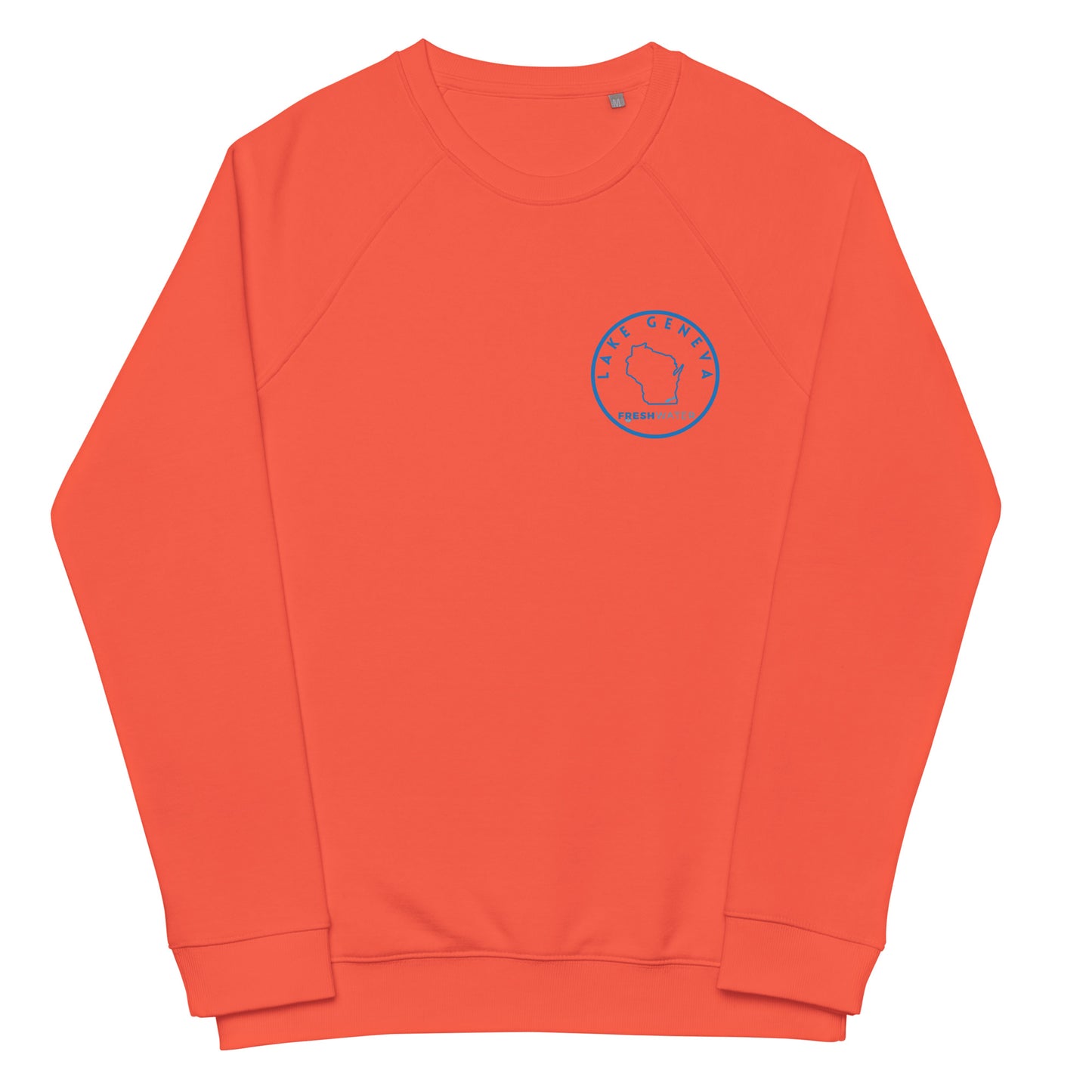 Lake Geneva Wisconsin Freshwater SO Unisex organic raglan sweatshirt