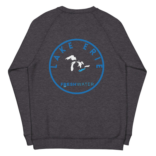 Lake Erie Freshwater OL FB Unisex organic raglan sweatshirt