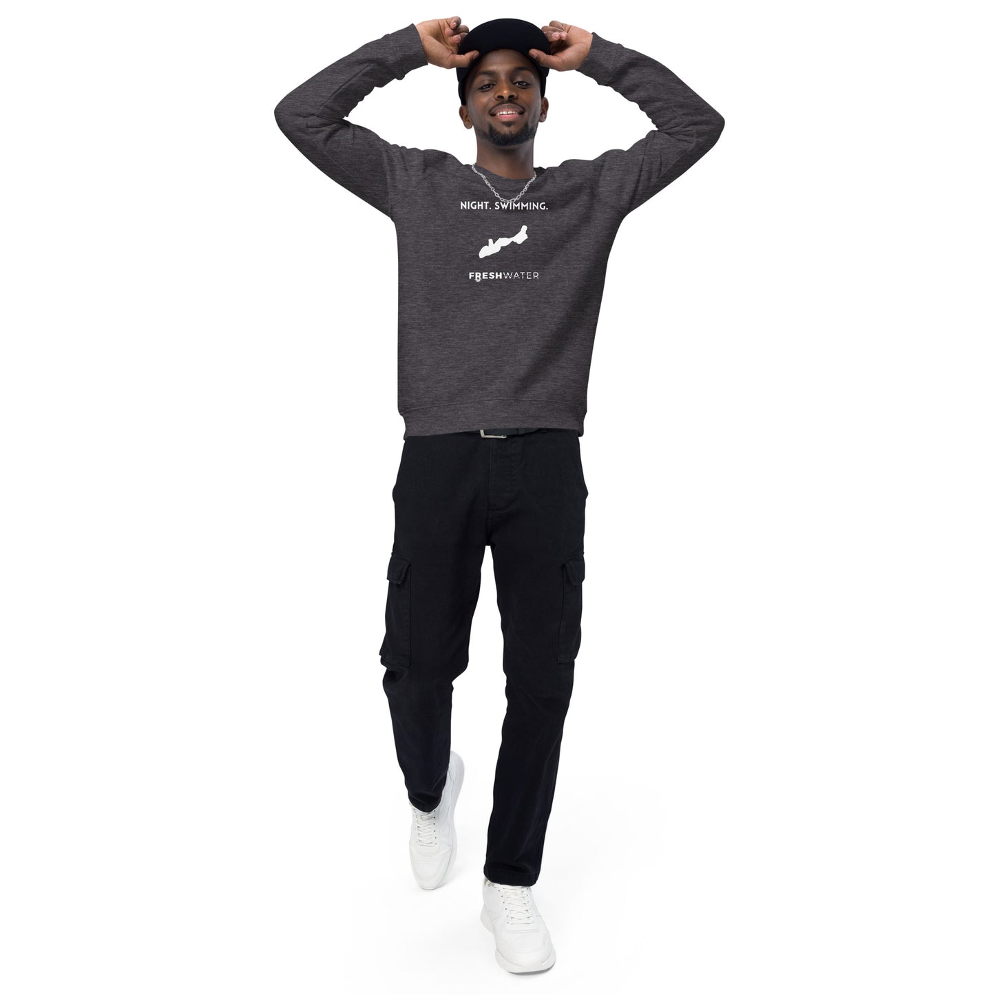 Lake Geneva Freshwater NSW Unisex organic raglan sweatshirt