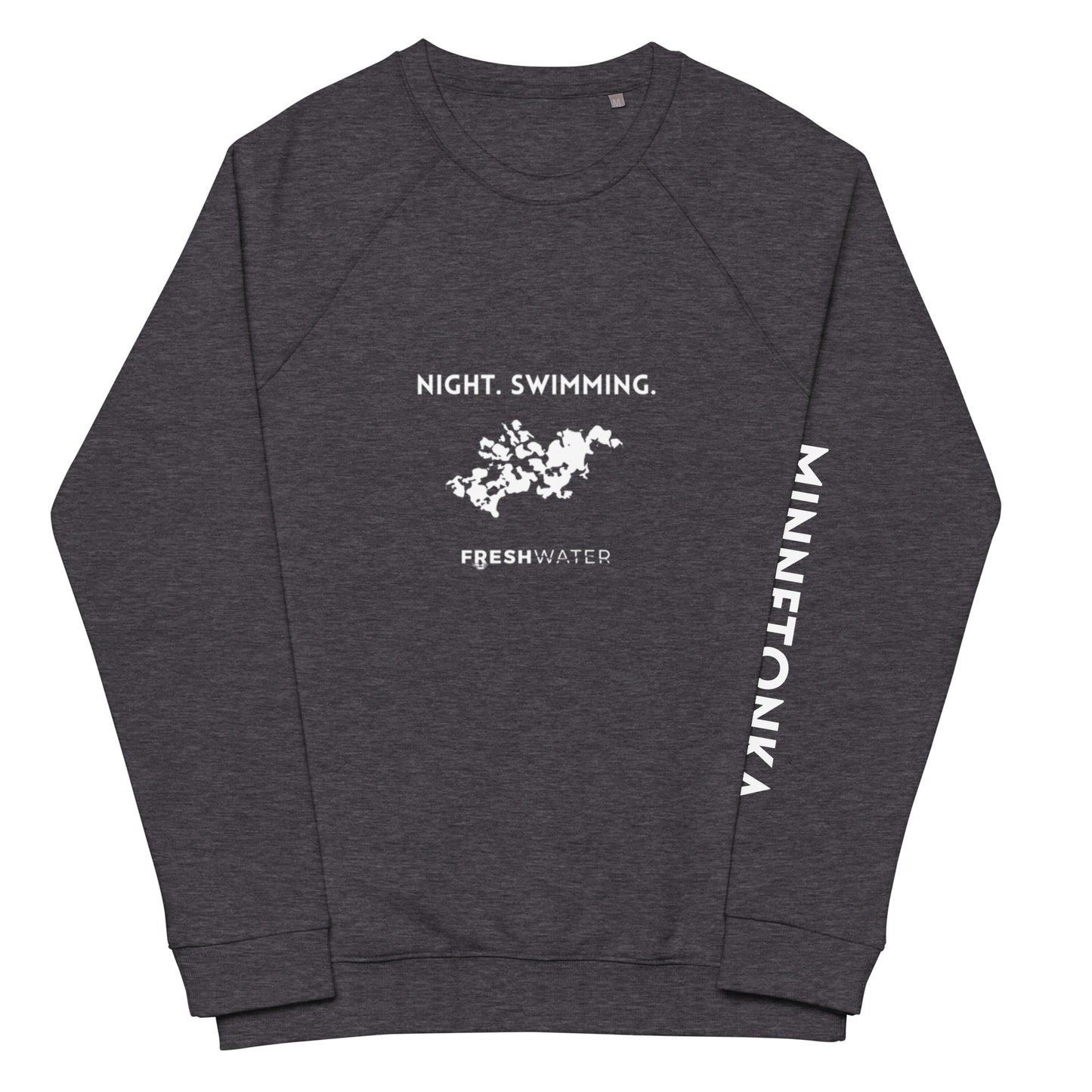 Lake Minnetonka Freshwater NSW Unisex organic raglan sweatshirt