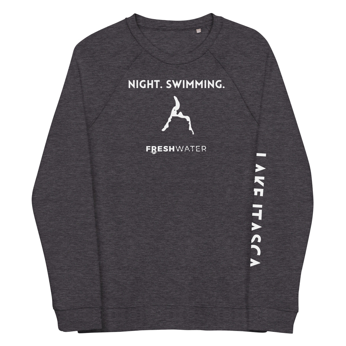 Lake Itasca Freshwater NSW Unisex organic raglan sweatshirt