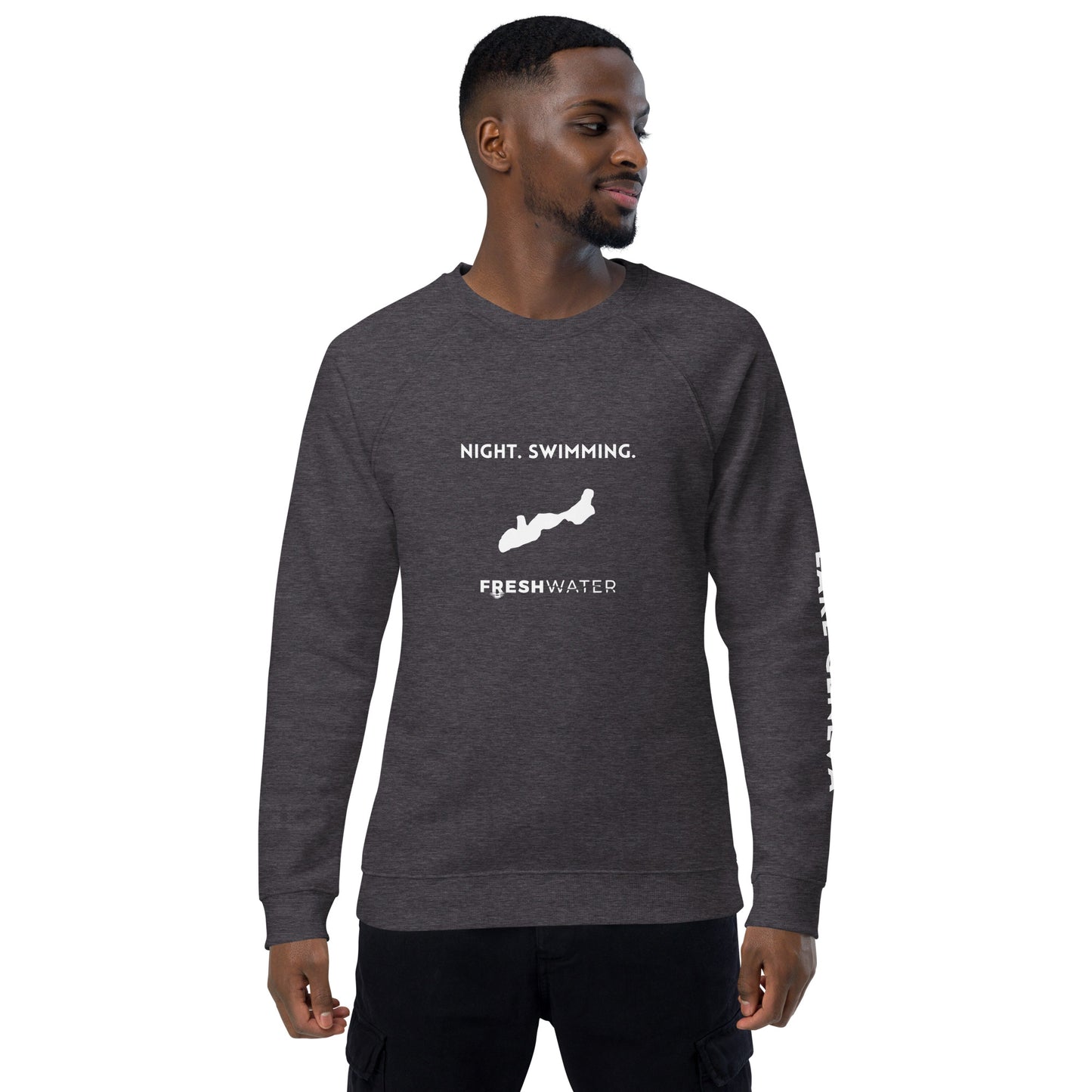 Lake Geneva Freshwater NSW Unisex organic raglan sweatshirt