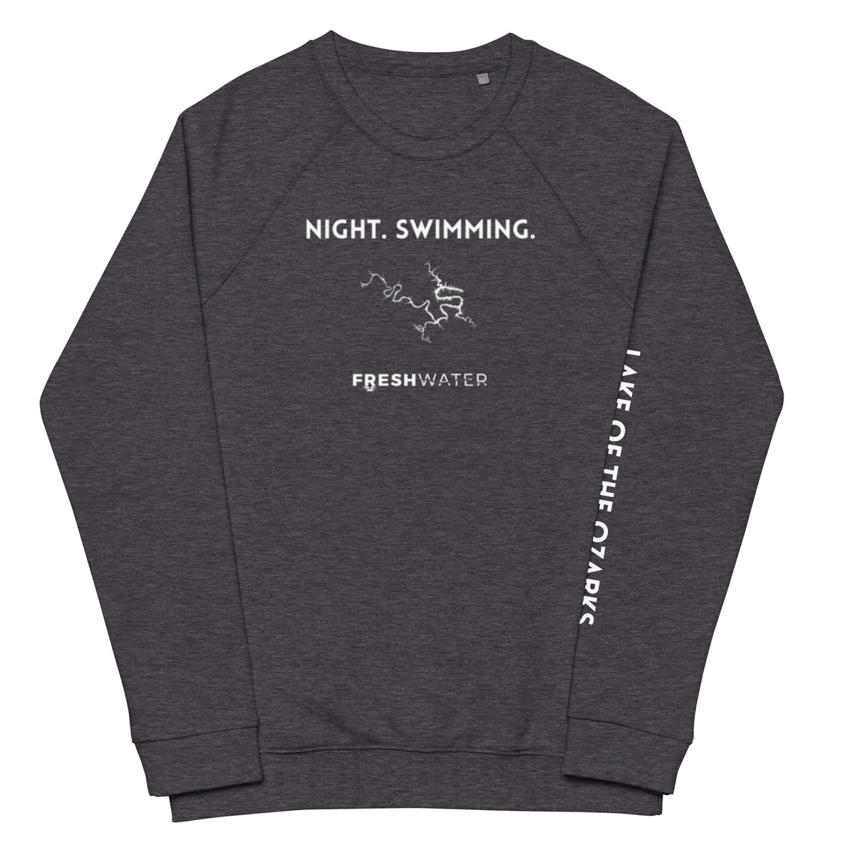 Lake of the Ozarks Freshwater  NSW Unisex organic raglan sweatshirt