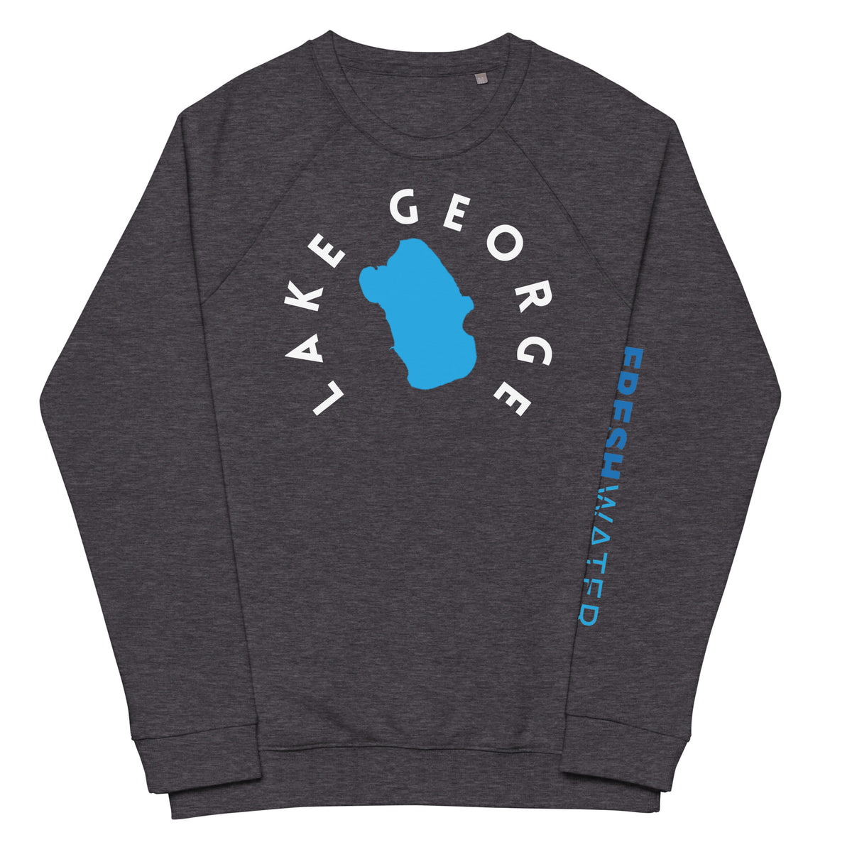 Lake George Florida Freshwater WB Unisex organic raglan sweatshirt