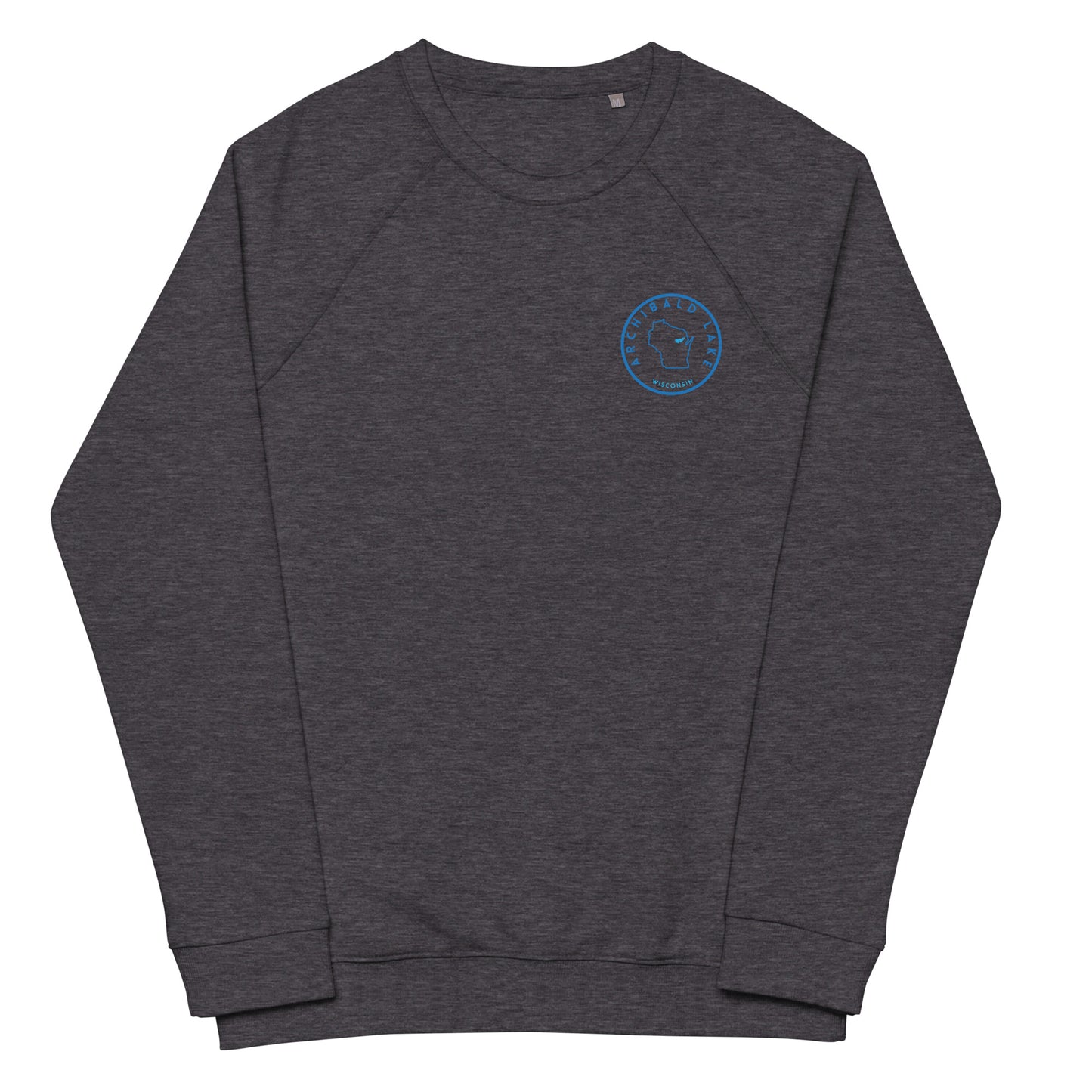 Archibald Lake Wisconsin Freshwater SO FB Unisex organic raglan sweatshirt