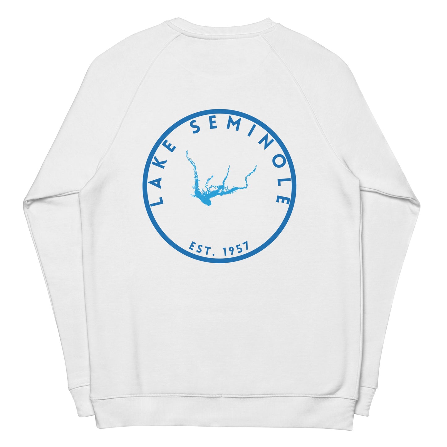 Lake Seminole Florida Georgia Alabama Freshwater LO Unisex organic raglan sweatshirt