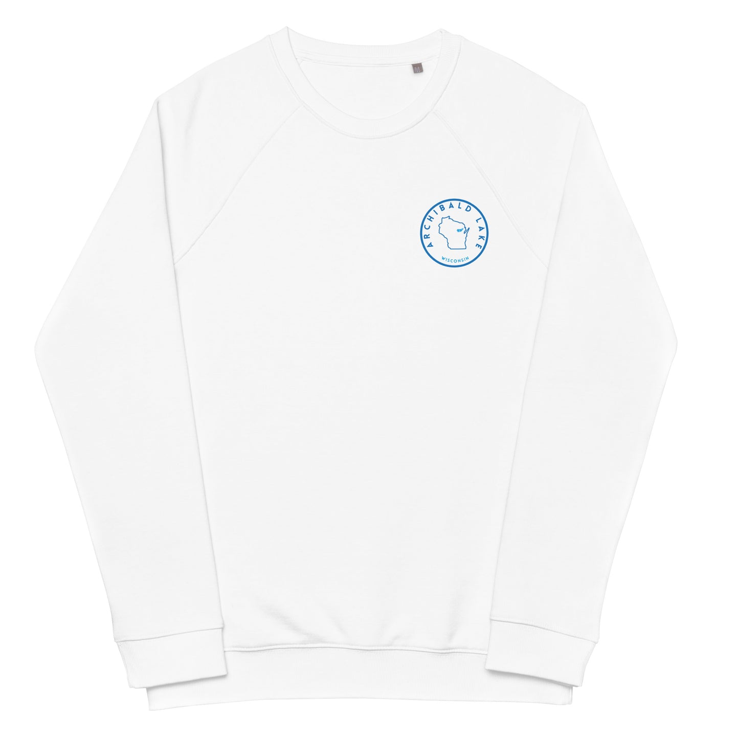 Archibald Lake Wisconsin Freshwater SO FB Unisex organic raglan sweatshirt