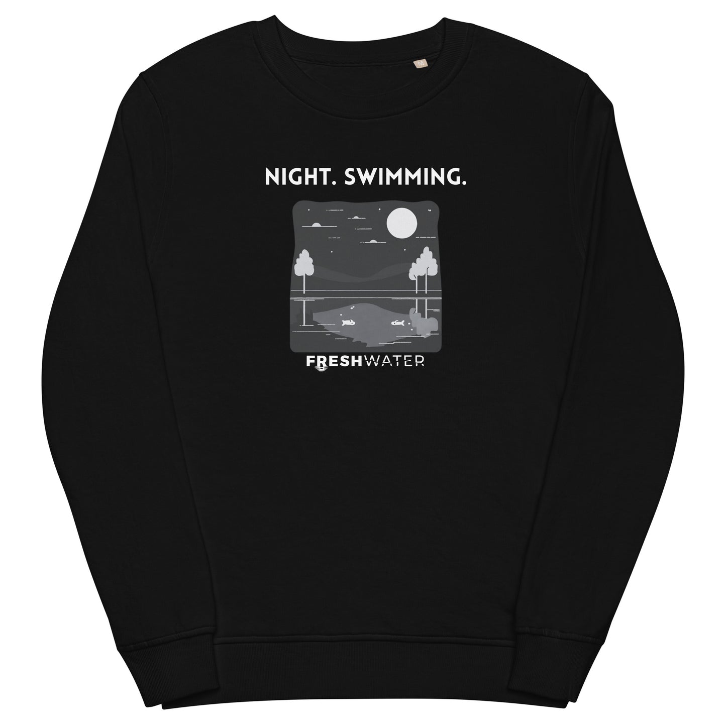 Freshwater Night Swimming Mono Unisex organic sweatshirt