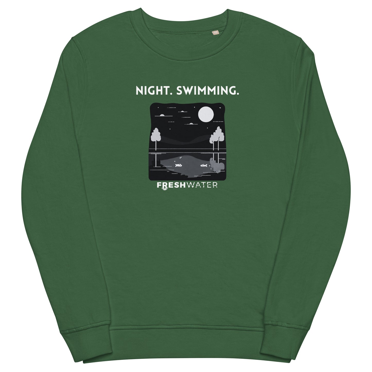 Freshwater Night Swimming Mono Unisex organic sweatshirt