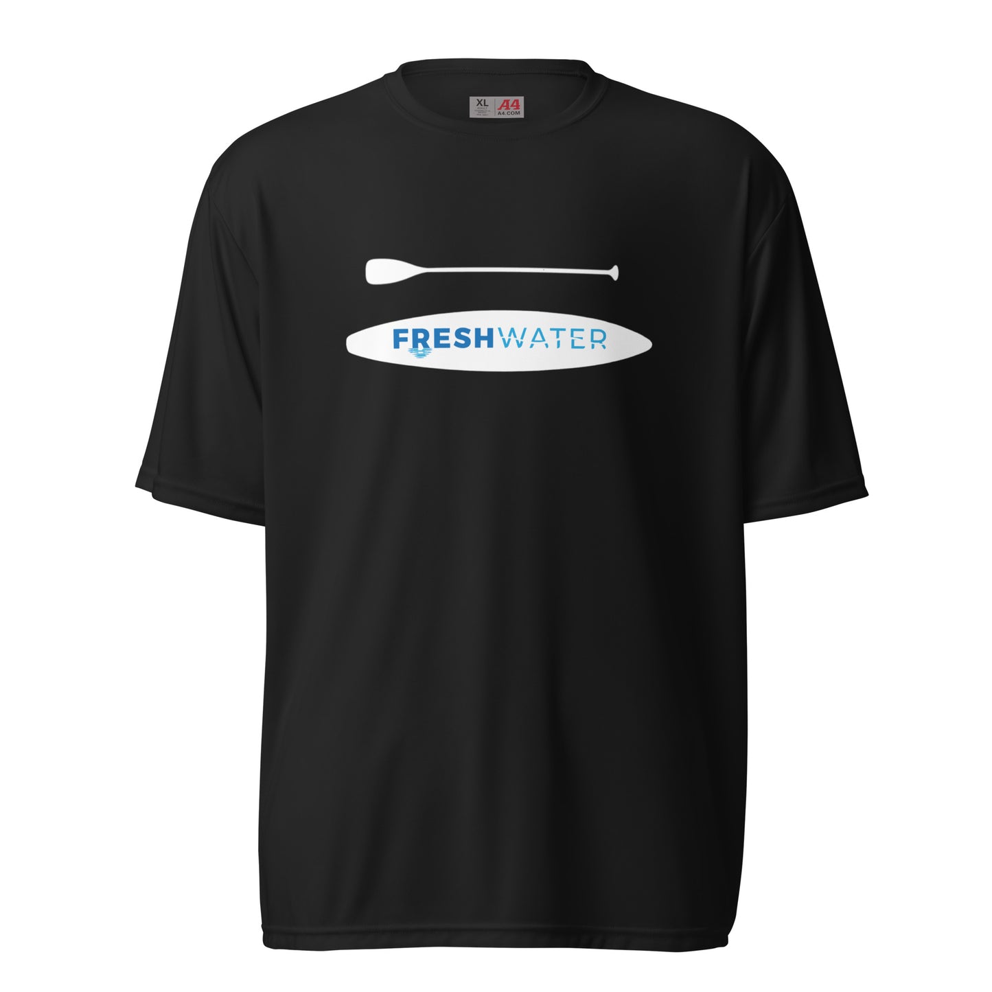 Freshwater Paddling white/blue Unisex performance crew neck t-shirt